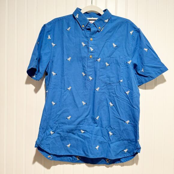 chubbies Other - The Nutter Chubbies Blue Seagull Shirt Blue Popover Size Medium